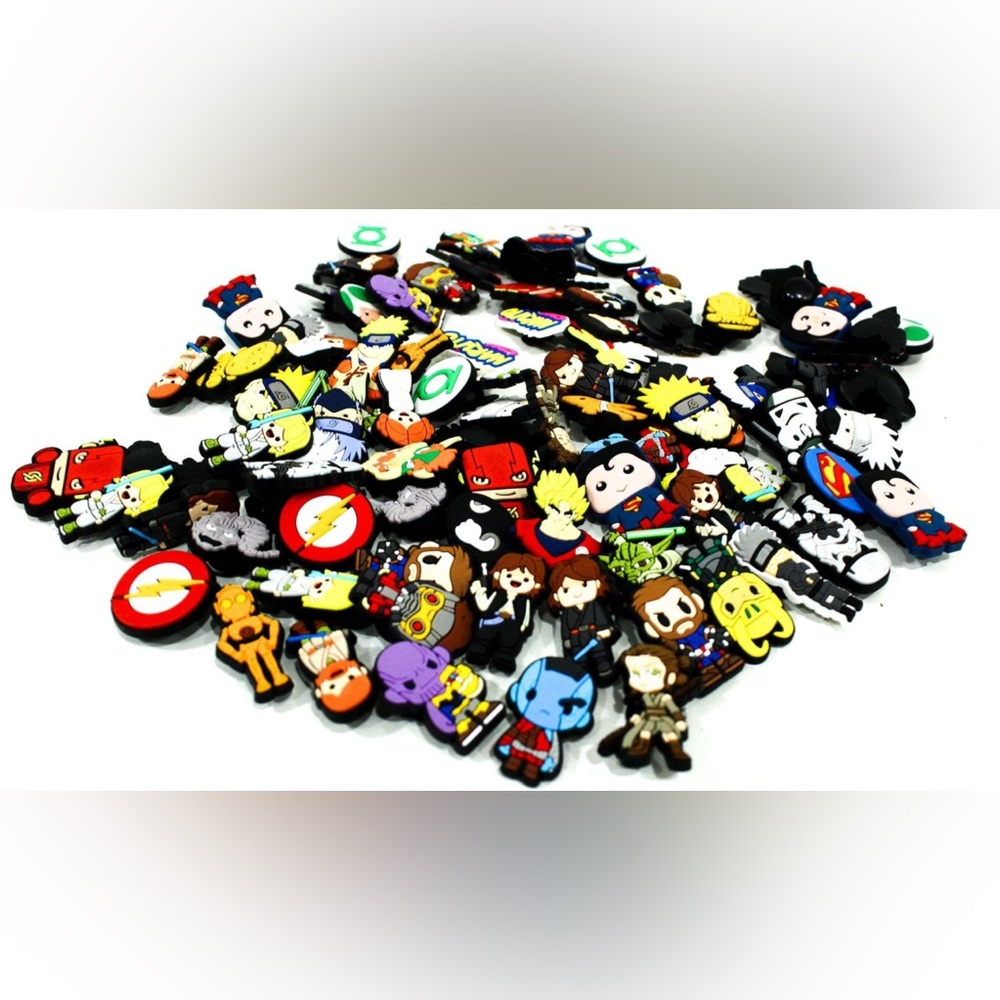 Assorted lot of Croc Jibbitz | Naruto, Star Wars, Super Hero